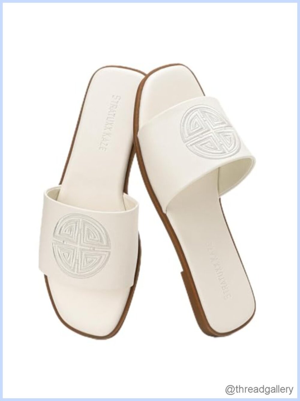 Womens Dressy Flat Sandals Memory Foam Comfy Slide Summer